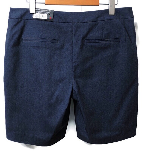MARIO SERRANI Italy Dark Blue Bermuda Shorts Sz 8 - Picture 4 of 16